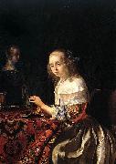 Frans van Mieris Lacemaker. oil on canvas